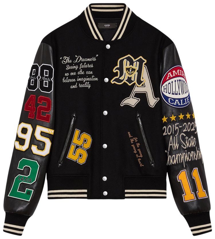Amiri Varsity Patch Jacket Black