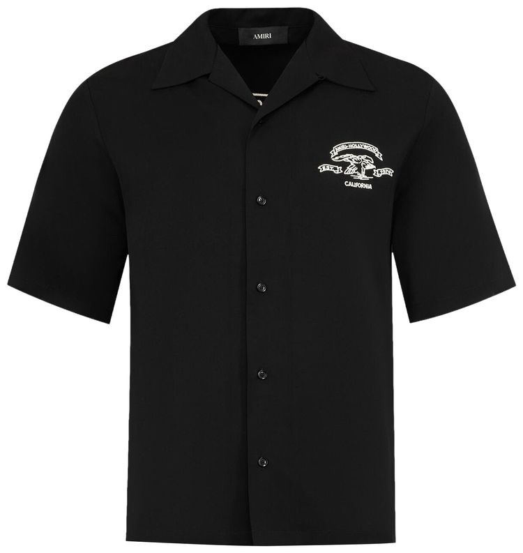 Amiri Eagle Camp Shirt Black