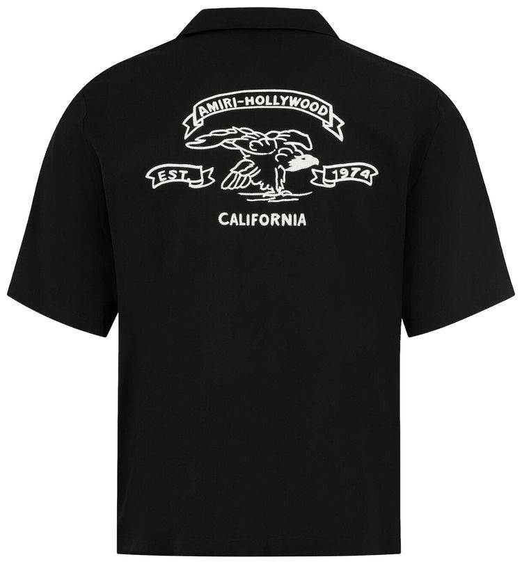 Amiri Eagle Camp Shirt Black