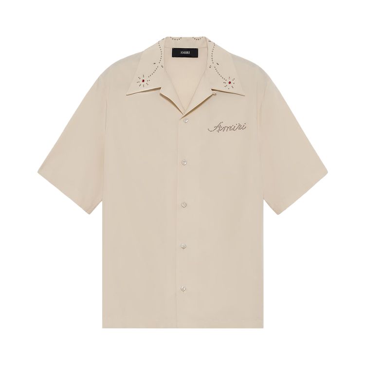 Amiri Stud Camp Shirt Ivory