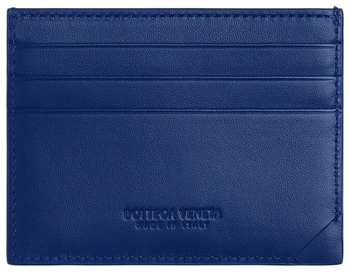 Buy Bottega Veneta Intrecciato Stamp Credit Card Case 'Blue Royal ...