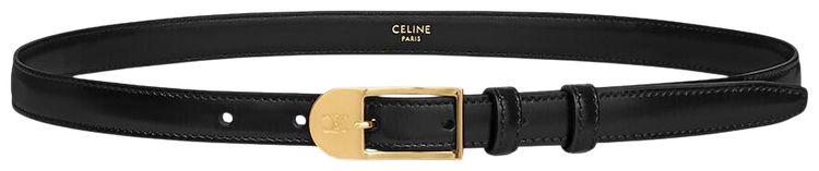CELINE BC 25 Belt In Taurillon Leather Black