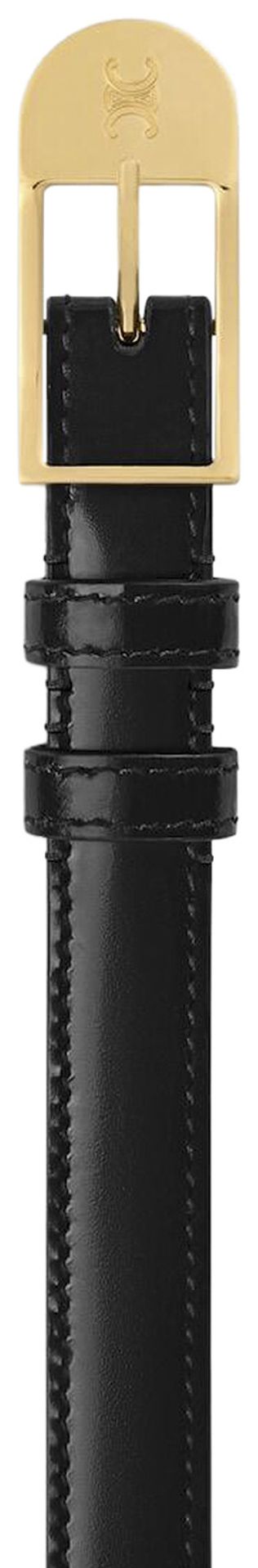 CELINE BC 25 Belt In Taurillon Leather Black