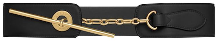 CELINE Disc Belt In Supple Natural Calf Skin Black