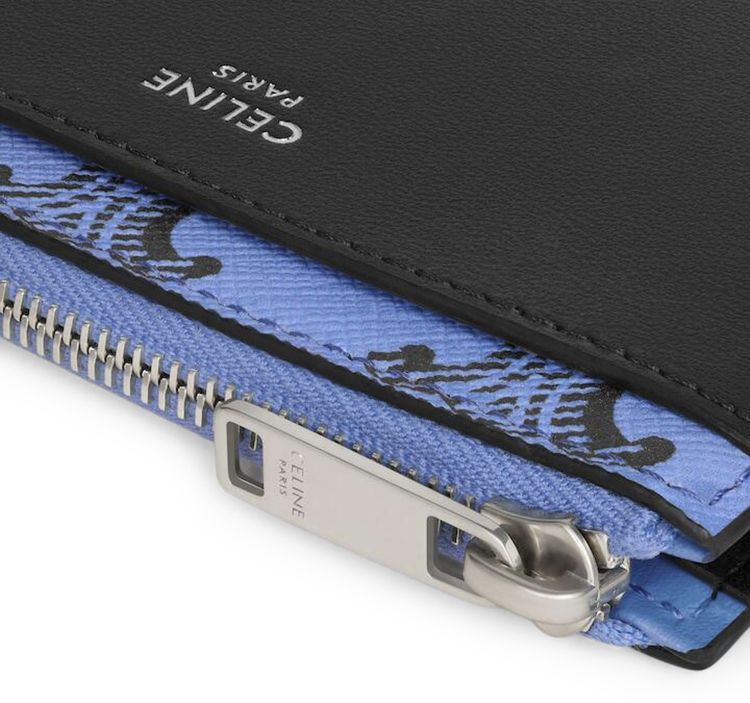 CELINE Zipped Card Holder Ultra Blue