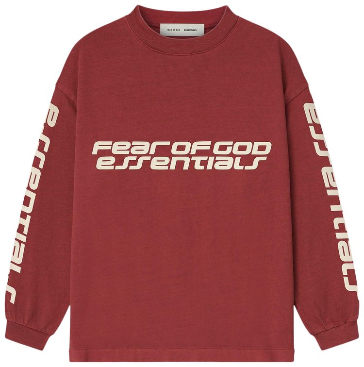 Fear of God Essentials Long Sleeve Tee Crimson