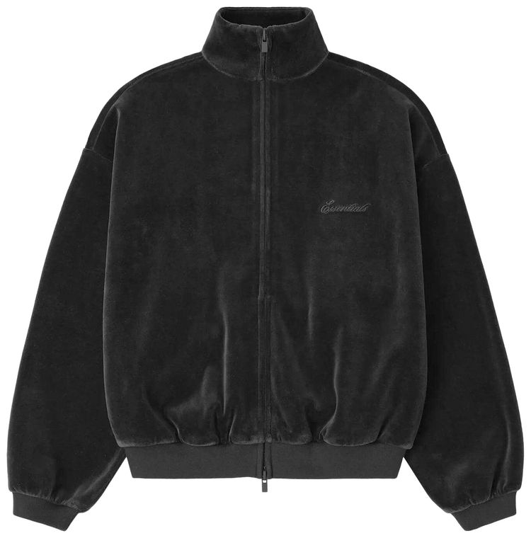 Fear of God Essentials Classic Fit Track Jacket Vintage Black