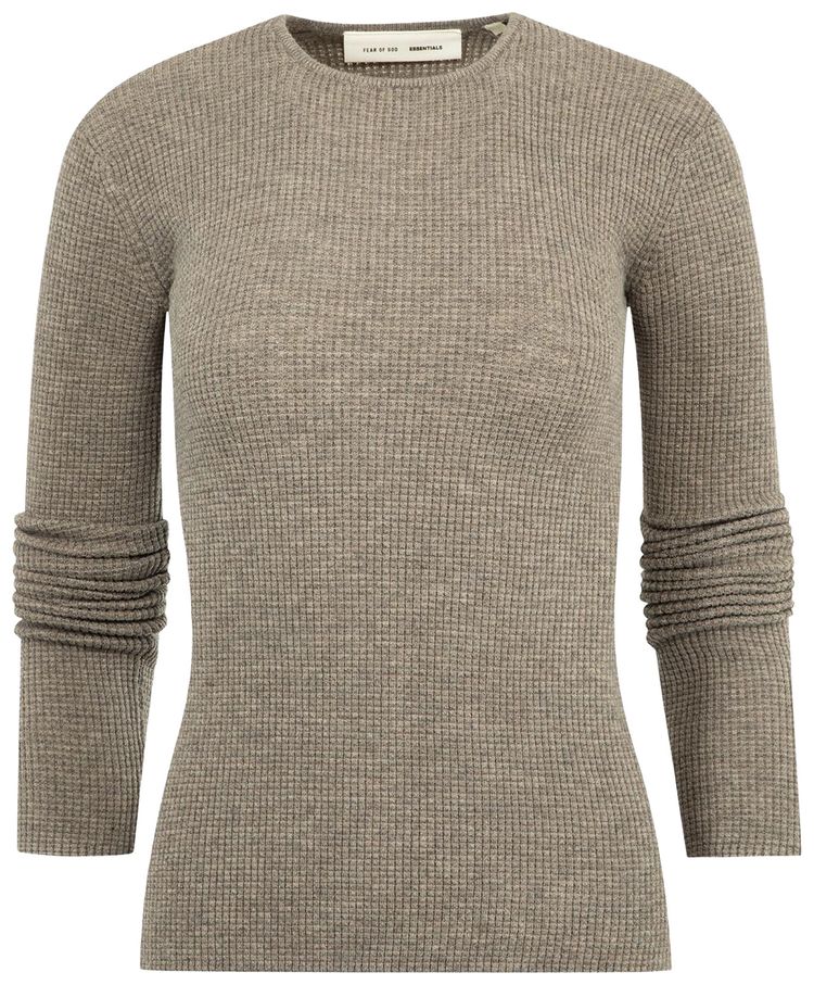 Fear of God Essentials Waffle Long Sleeve Top Homestead Heather