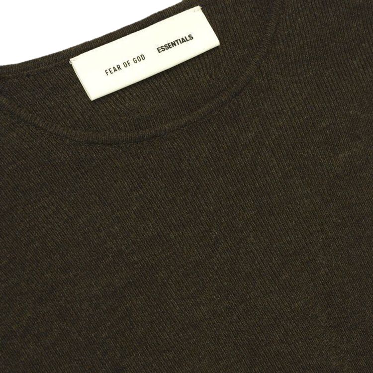 Fear of God Essentials Rib Long Sleeve Dress Brown