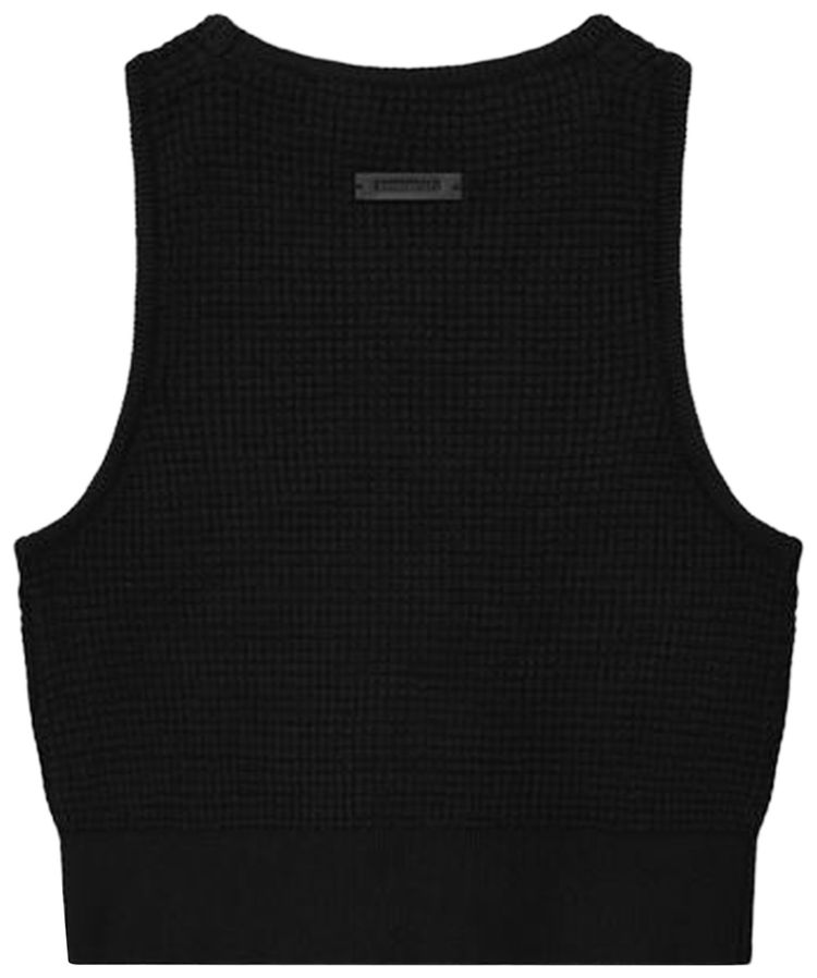 Fear of God Essentials Waffle Sport Tank Vintage Black