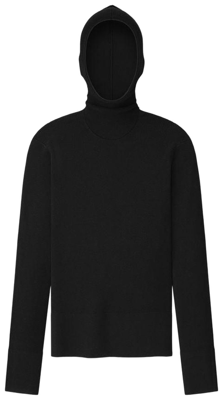 Fear of God Essentials Long Sleeve Hooded Rib Top Vintage Black