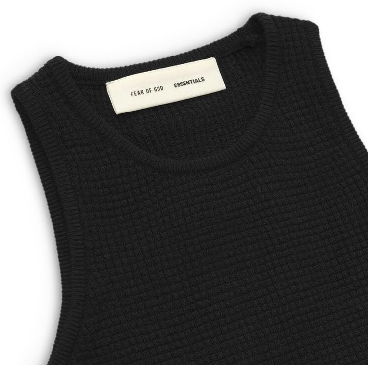 Fear of God Essentials Waffle Sport Tank Vintage Black