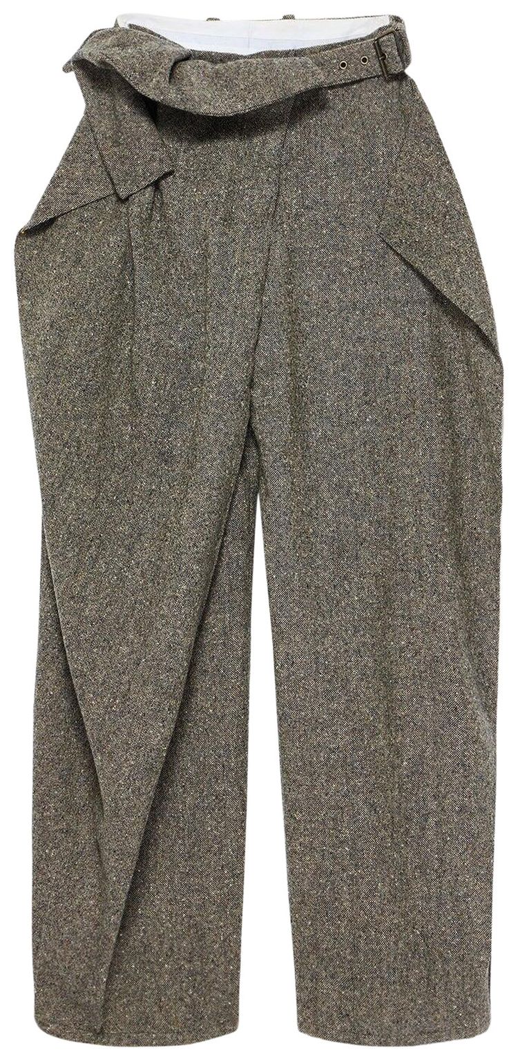 JW Anderson Fold Over Trousers BlackBeige