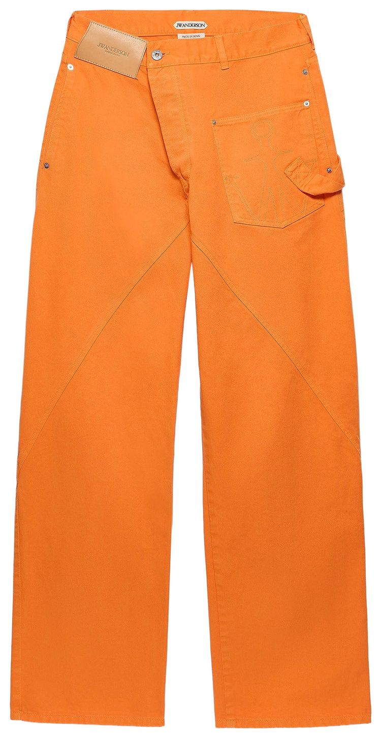 JW Anderson Twisted Workwear Jeans Bright Orange