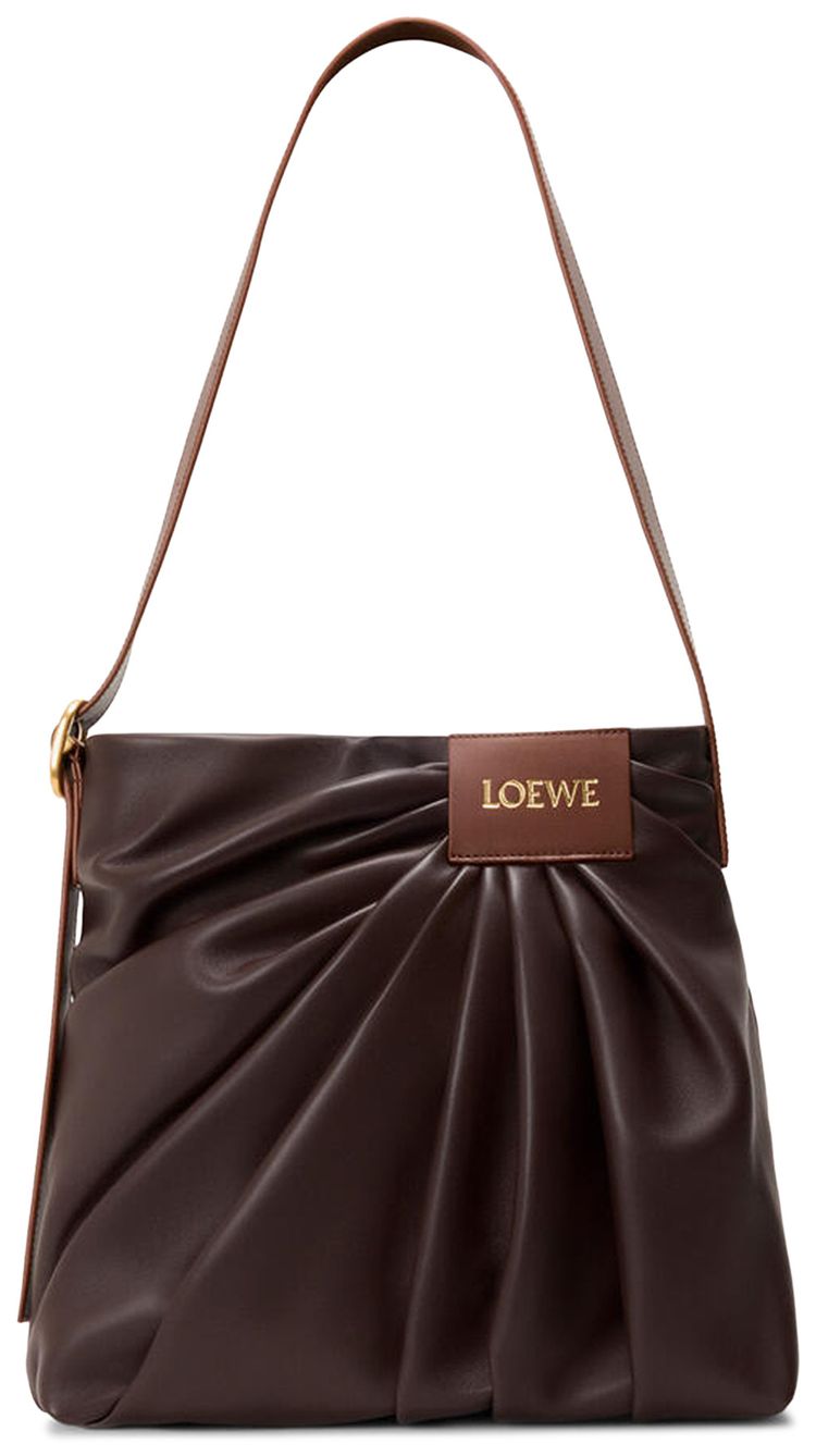 Loewe Draped Tote Bag Dark Brownie
