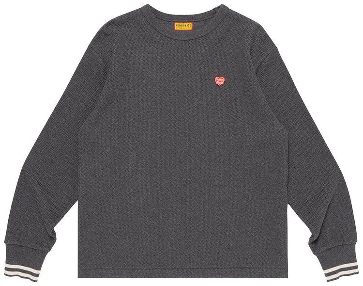 Human Made Thermal Long Sleeve T Shirt Charcoal