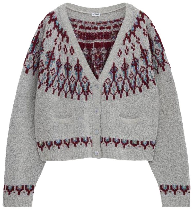 Loewe Cardigan Light GreyMulticolor