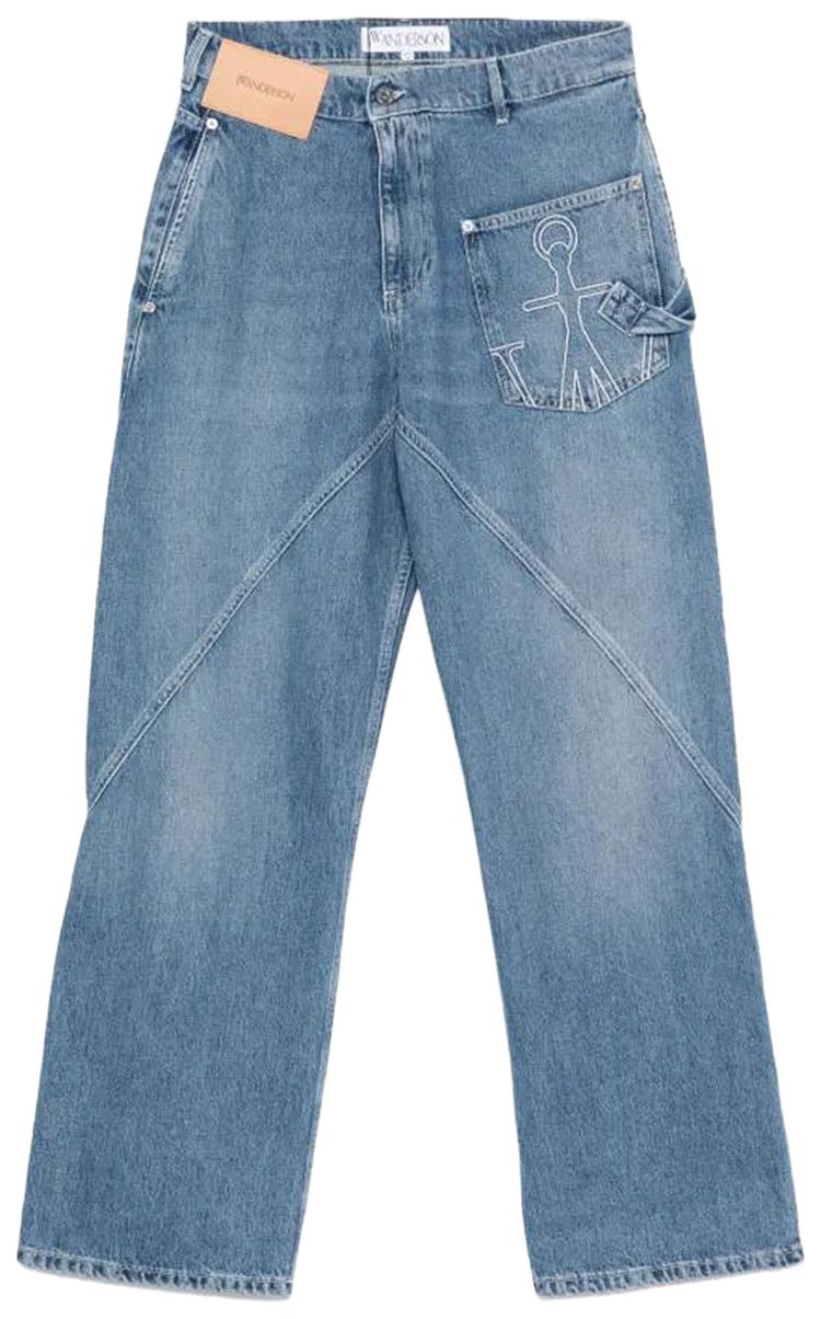 JW Anderson Twisted Workwear Jeans Mid Blue