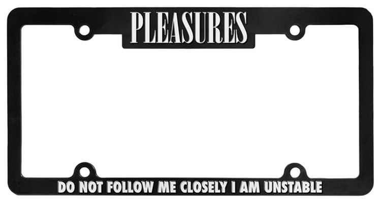Pleasures Follow License Plate Cover Black