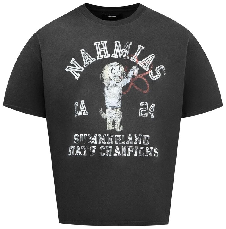 Nahmias State Champions Boxy T Shirt Aged Black