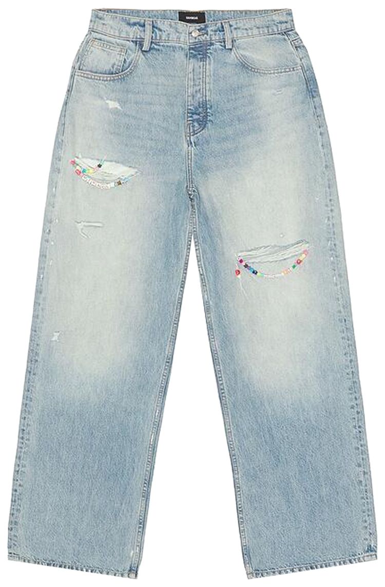 Nahmias Friendship Baggy Jeans Light Wash Denim