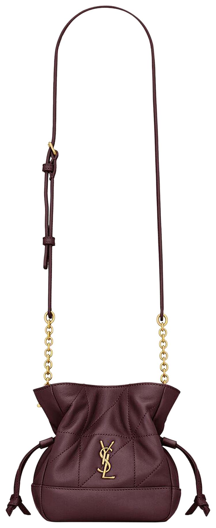 Saint Laurent Medium Pouch Bag Hot Wine