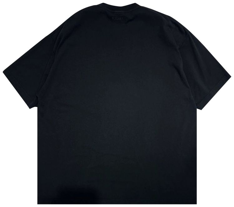 Vetements Sticker T Shirt Black