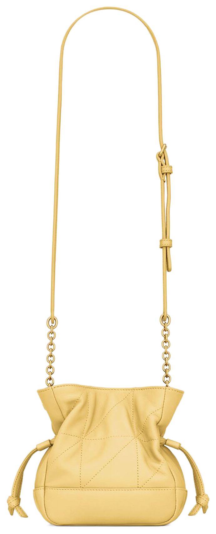 Saint Laurent Medium Pouch Bag Soft Lemon