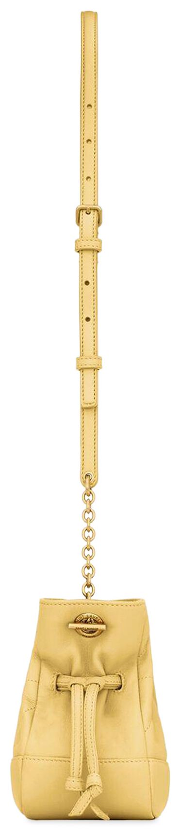 Saint Laurent Medium Pouch Bag Soft Lemon