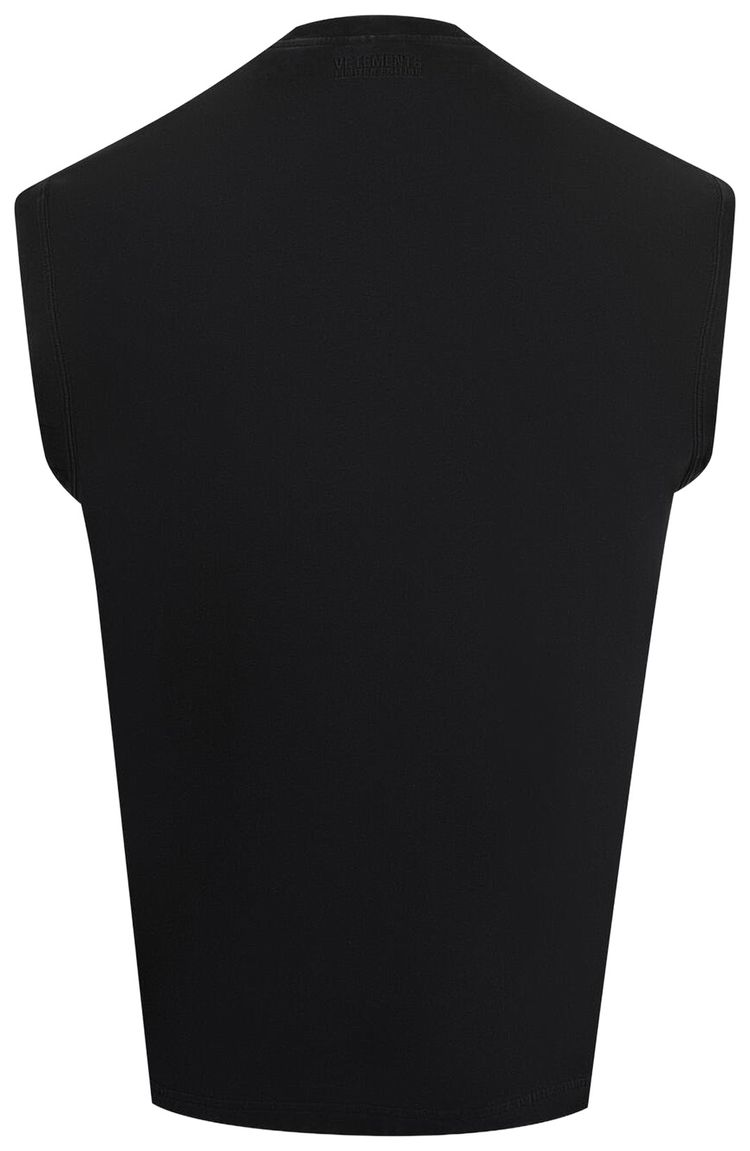 Vetements Crystal Paris Sleeveless T Shirt Black