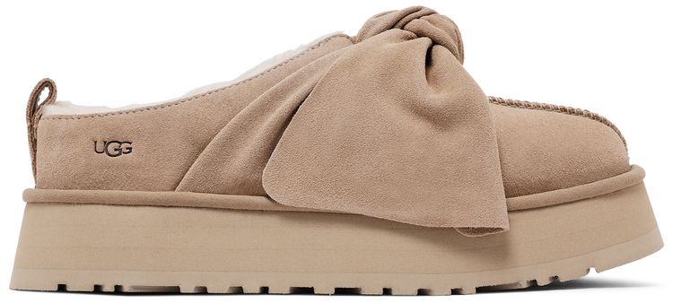 UGG Wmns Platform Slip On Bow Slipper Sand