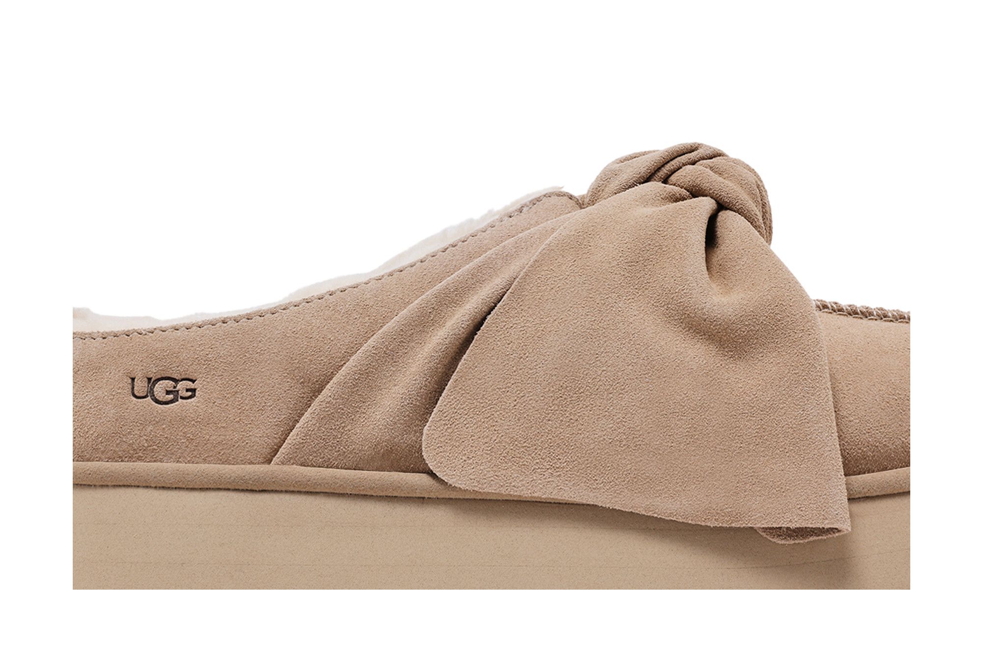 Buy UGG Wmns Platform Slip-On Bow Slipper 'Sand' - 1176290 SAN | GOAT