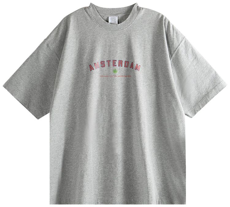 Vetements Amsterdam T Shirt Grey Melange
