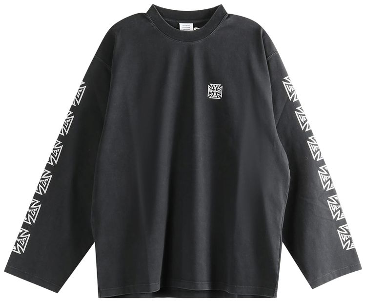 Vetements Biker Cross Sleeve Sweatshirt Black