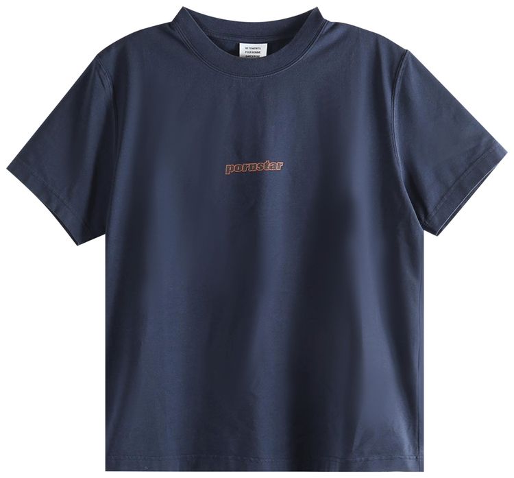 Vetements Pornstar Fitted T Shirt Navy
