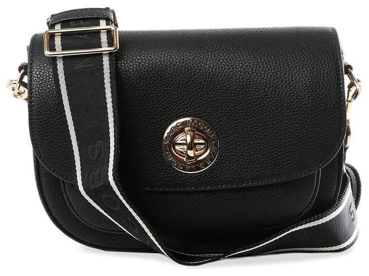 Marc Jacobs Signet Turnlock Saddle Bag Black