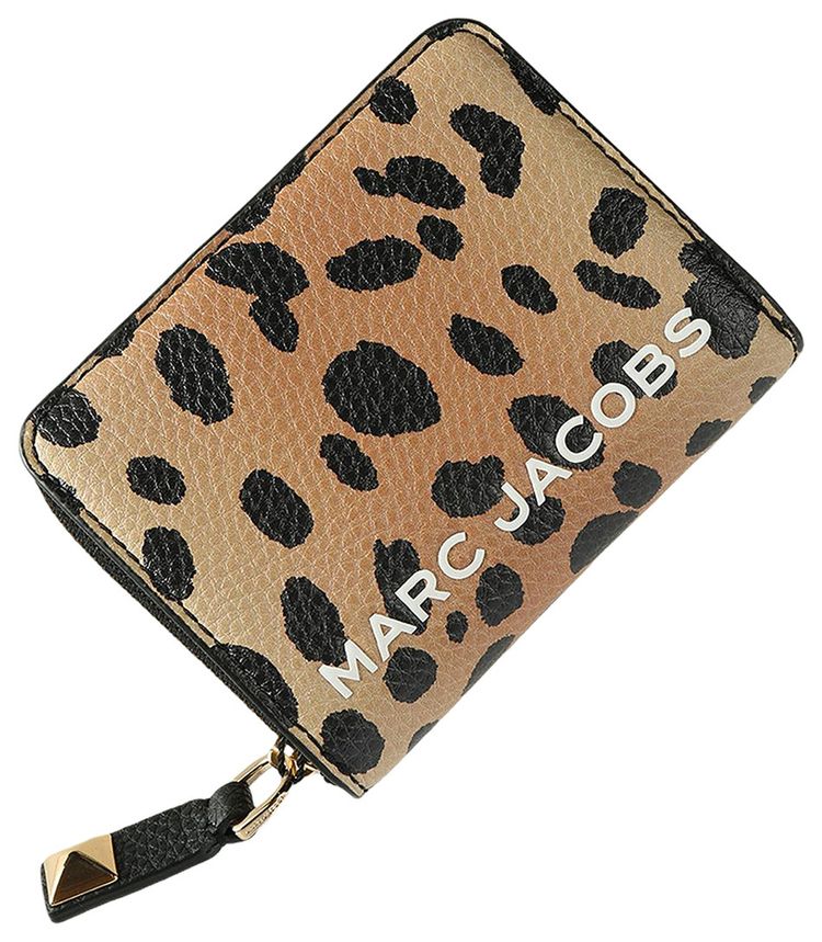 Marc Jacobs Cheetah Bold Mini Compact Wallet BlackMulticolor
