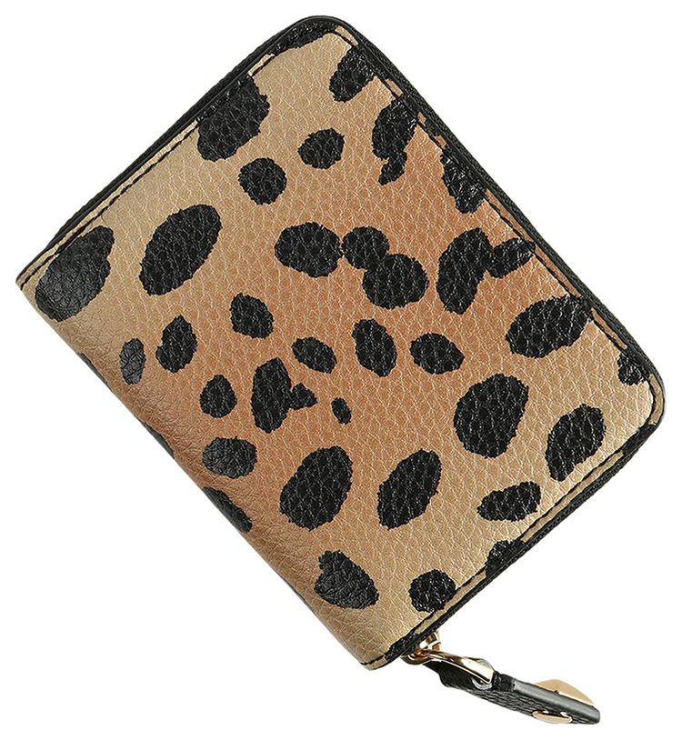 Marc Jacobs Cheetah Bold Mini Compact Wallet BlackMulticolor