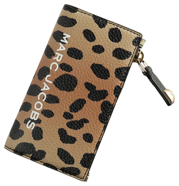 Marc Jacobs Cheetah Bold Medium Flat Wallet BlackMulticolor