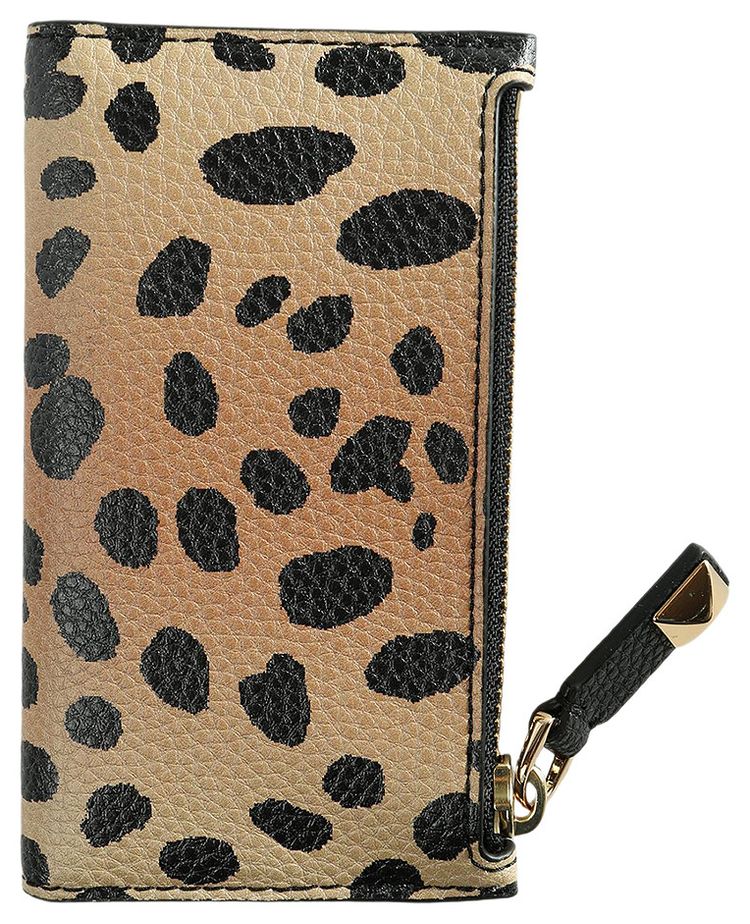 Marc Jacobs Cheetah Bold Medium Flat Wallet BlackMulticolor