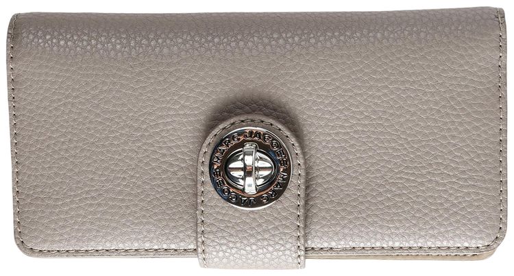 Marc Jacobs Signet Turnlock Slim Wallet Concrete