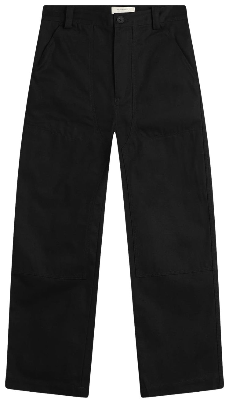 Studio Nicholson Denver Cotton Canvas Workwear Pants Black