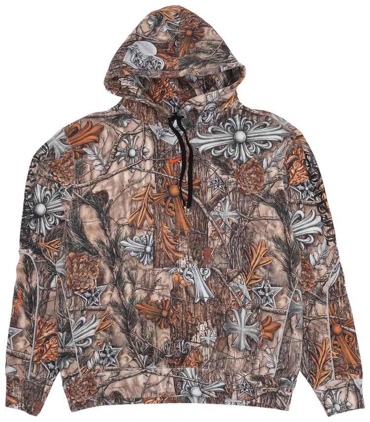 Chrome Hearts x NOCTA x Nike Cardinal Stock Fleece Hoodie Multi ColorSafety Orange