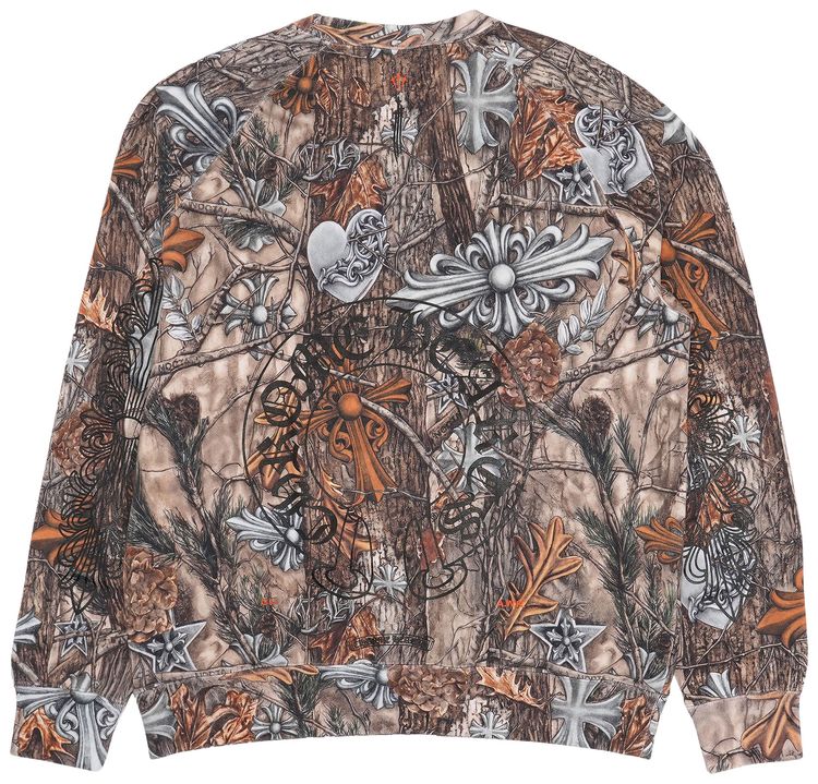 Chrome Hearts x NOCTA x Nike Cardinal Stock Fleece Crewneck Multi ColorSafety Orange