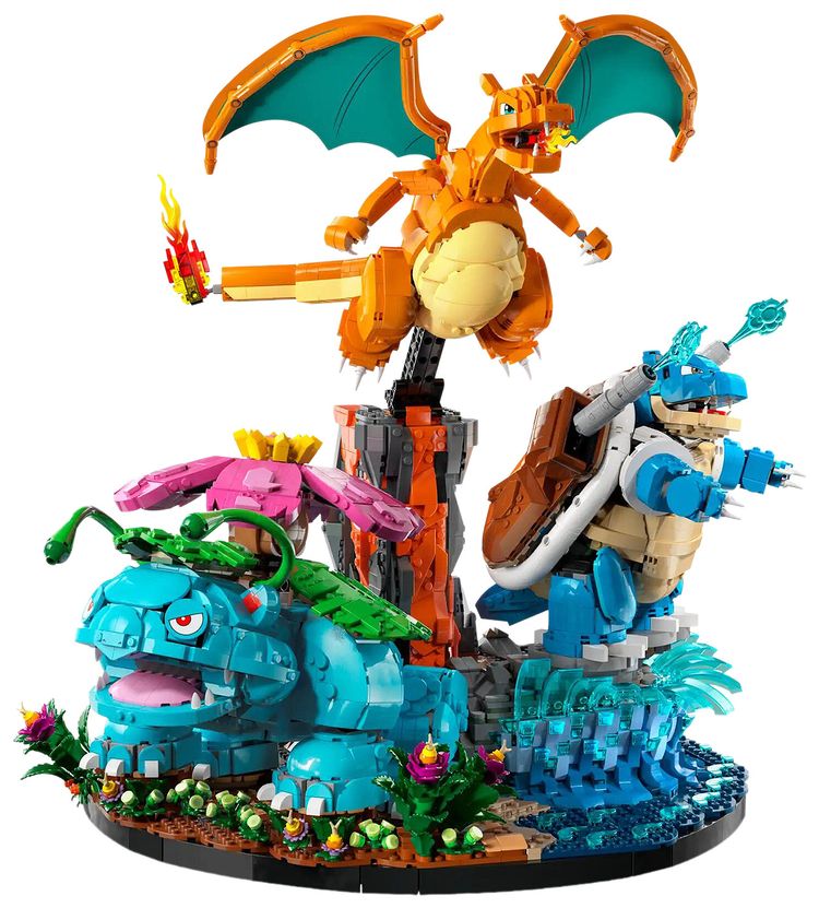 LEGO x Pokemon Venusaur Charizard and Blastoise