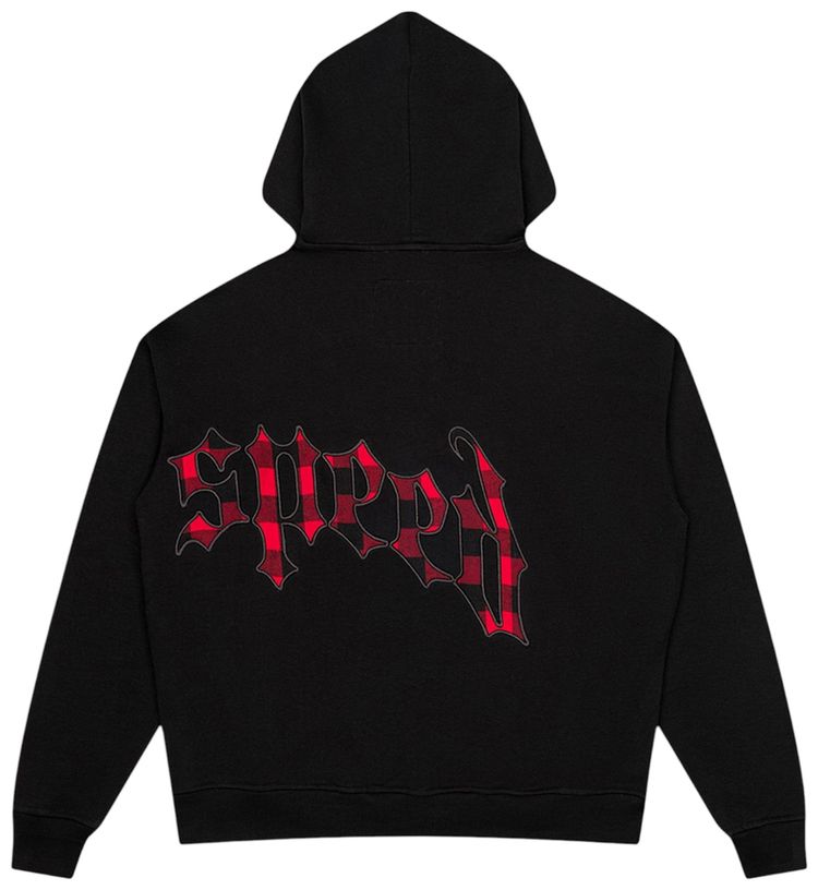 Godspeed OG Logo Hoodie BlackRed Plaid