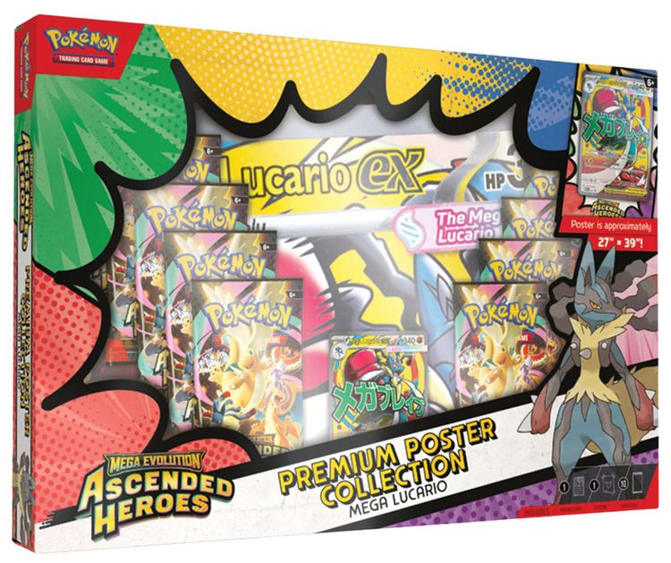 Pokemon Mega Evolution Ascended Heroes Premium Poster Collection Mega Lucario