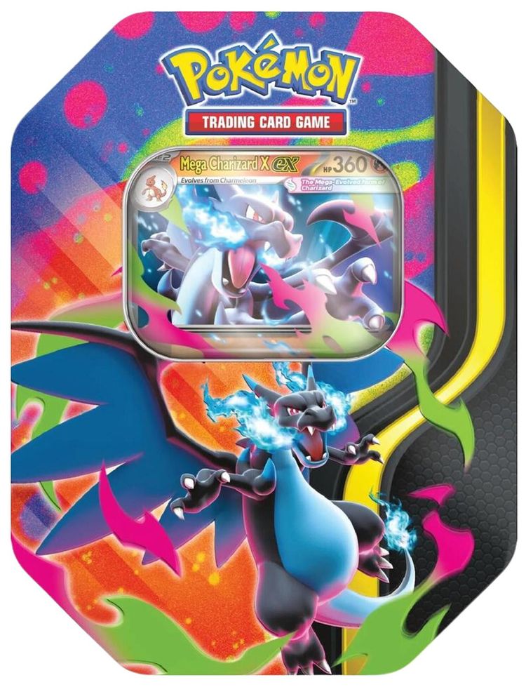 Pokemon Mega Charizard Tin Mega Charizard X ex