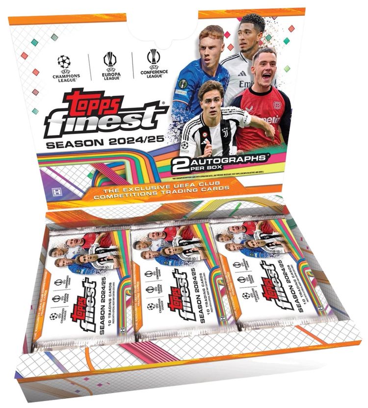 2024 25 Topps UEFA Club Competitions Finest Soccer Hobby Box