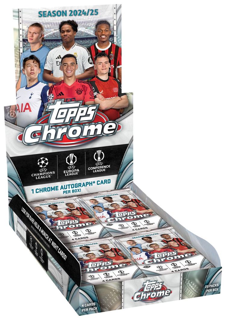 2024 25 Topps Chrome UEFA Club Competitions Soccer Hobby Box